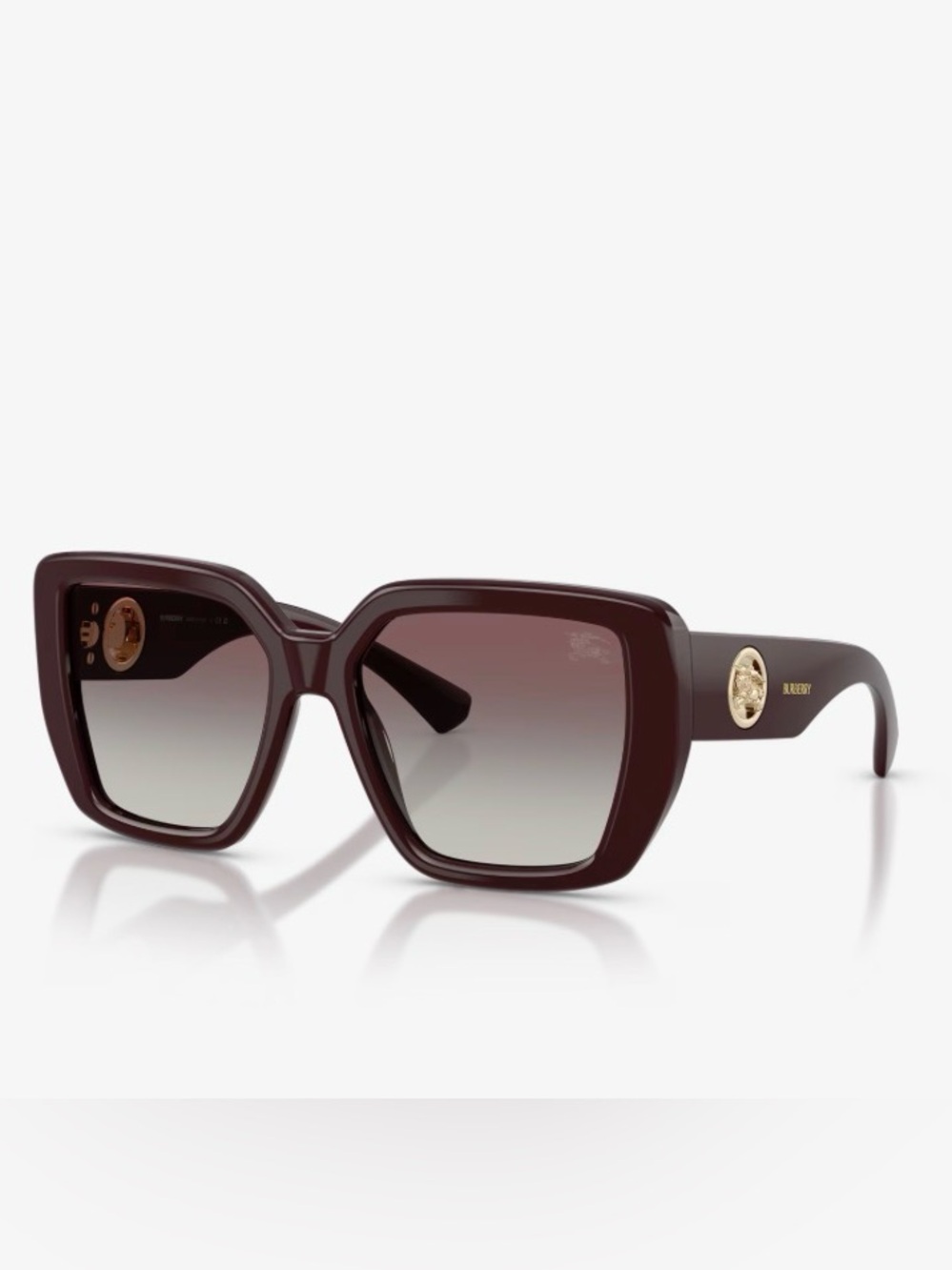 BURBERRY Bordeaux / Grey Gradient Lens Woman's Sunglasses